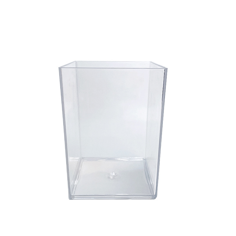 Simple Acrylic Transparent Pen Holder Student Stationery Storage Bucket Office Dormitory Desktop Finishing Cosmetic Brush Storage Box