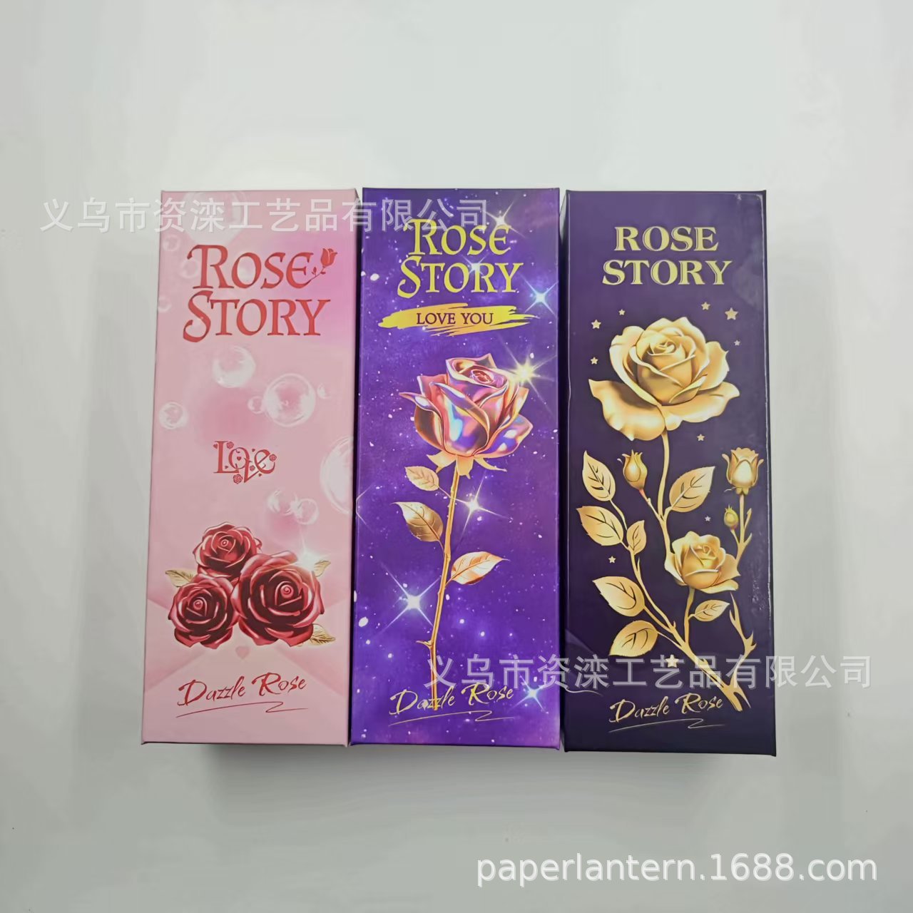 24K Color Gold Foil Rose Carnation Valentine's Day Mother's Day Girlfriend Birthday Glow Simulation Rose