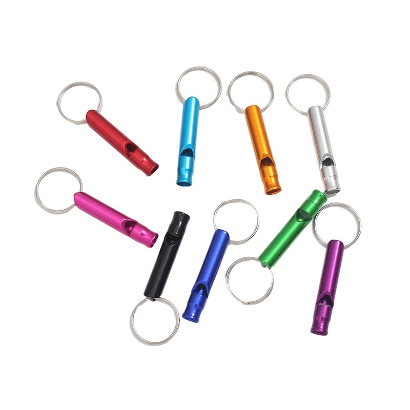 Factory wholesale outdoor aluminum alloy whistle outdoor survival referee life whistle fire training small size whistle