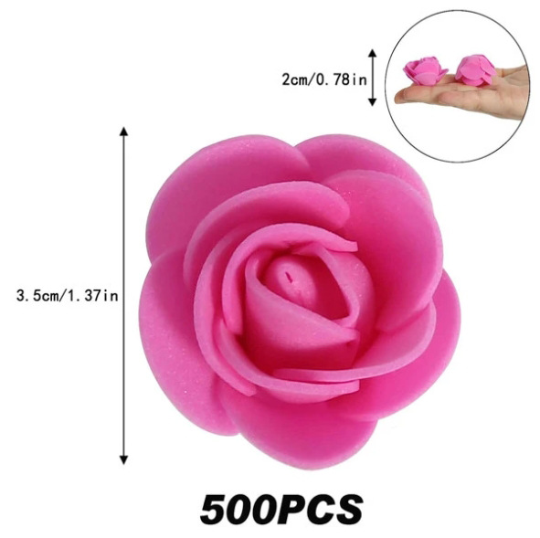 3.5cm Foam Flower Simulated Rose Foam Bear Unicorn DIY Raw Material