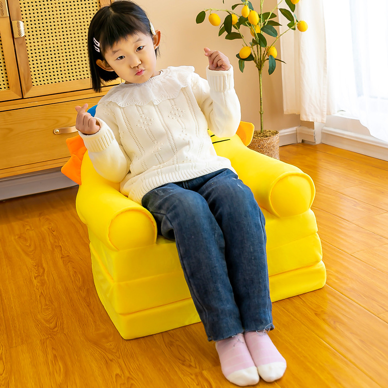 Wholesale Children's Folding Sofa Kindergarten Baby Seat Stool Lazy Lying Sleeping Sofa Removable and Washable for Hair