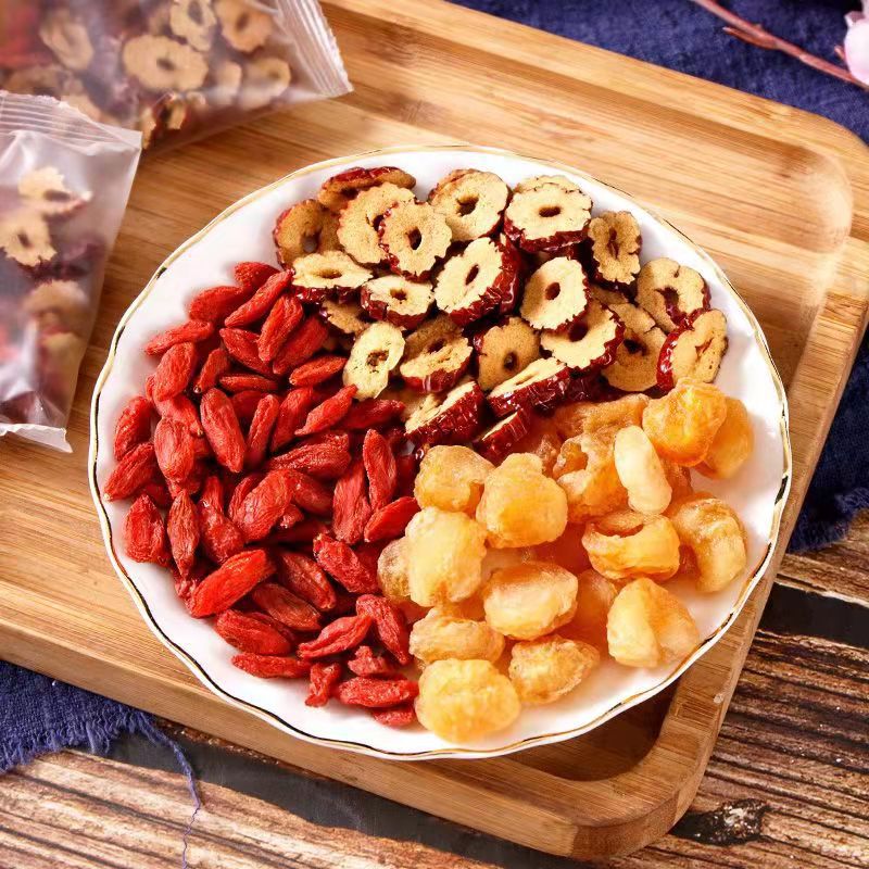 чай с лонганом, красными финиками и ягодами годжи, индивидуальная упаковка 10г/пакет, оптовая продажа, чай для здоровья на все сезоны