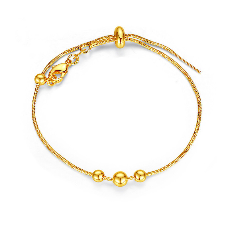 Shuibei Gold Beads Loose Beads 999 Pure Gold 3D Hard Gold Beans Small Gold Beads Pure Gold Transfer Beads Bracelet DIY Accessories