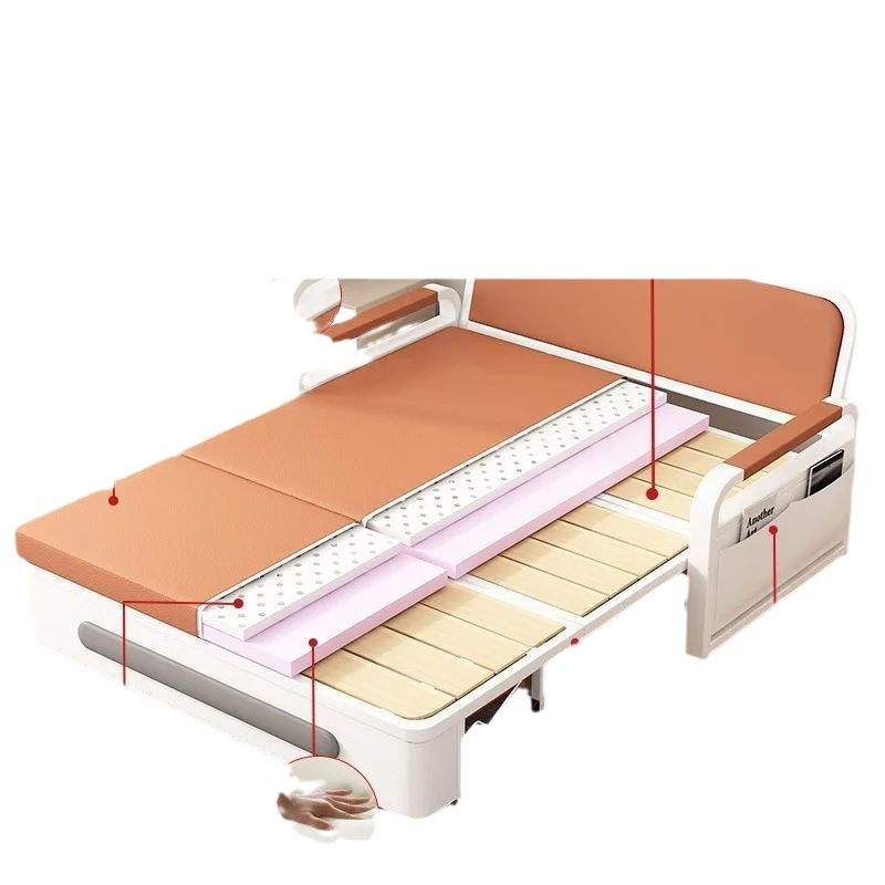 Foldable Dual-Purpose Sofa Bed for Balconies, Multifunctional Bed for Small Apartments, Trendy Double Retractable Bed, Tatami