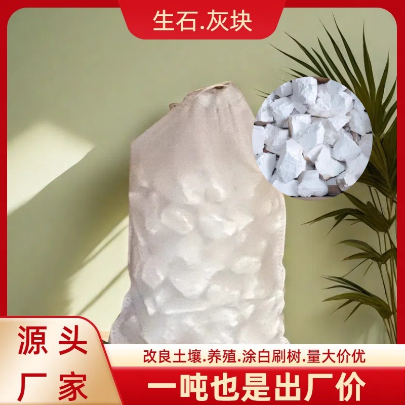 Quicklime Block Slaked Lime Calcium Oxide Aquaculture Improved Sewage Treatment Quicklime Block Quicklime Powder