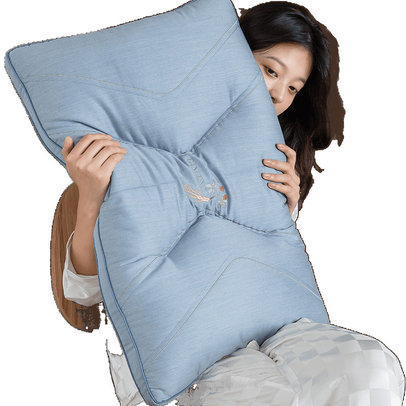 Dropshipping Pillow Core Factory Autumn and Winter New Ultra-Thin Neck Pillow Ginseng Maintenance Neck Pillow Low Pillow Internet Celebrity