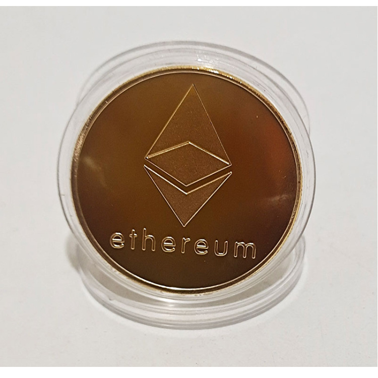 Ethereum Bitcoin Virtual Currency Commemorative Medal Gold-Plated Silver-Plated Toy Coin Metal