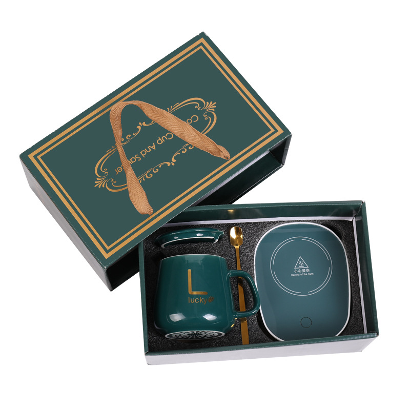 55 ℃ intelligent constant temperature heating coaster microgravity induction automatic power off insulation saucer coffee tea cup heater