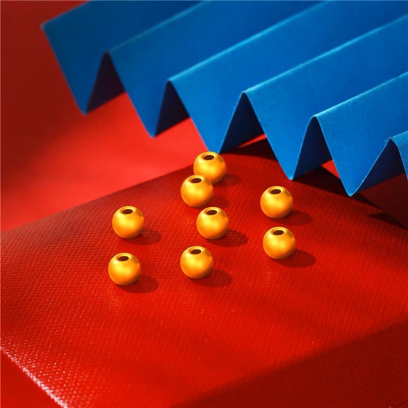 Shuibei Gold Pure Gold 999 Ancient Gold Beads Gold 3D Hard Gold Gold Beads Transfer Beads 24K Pure Gold Live Broadcast Hot Model