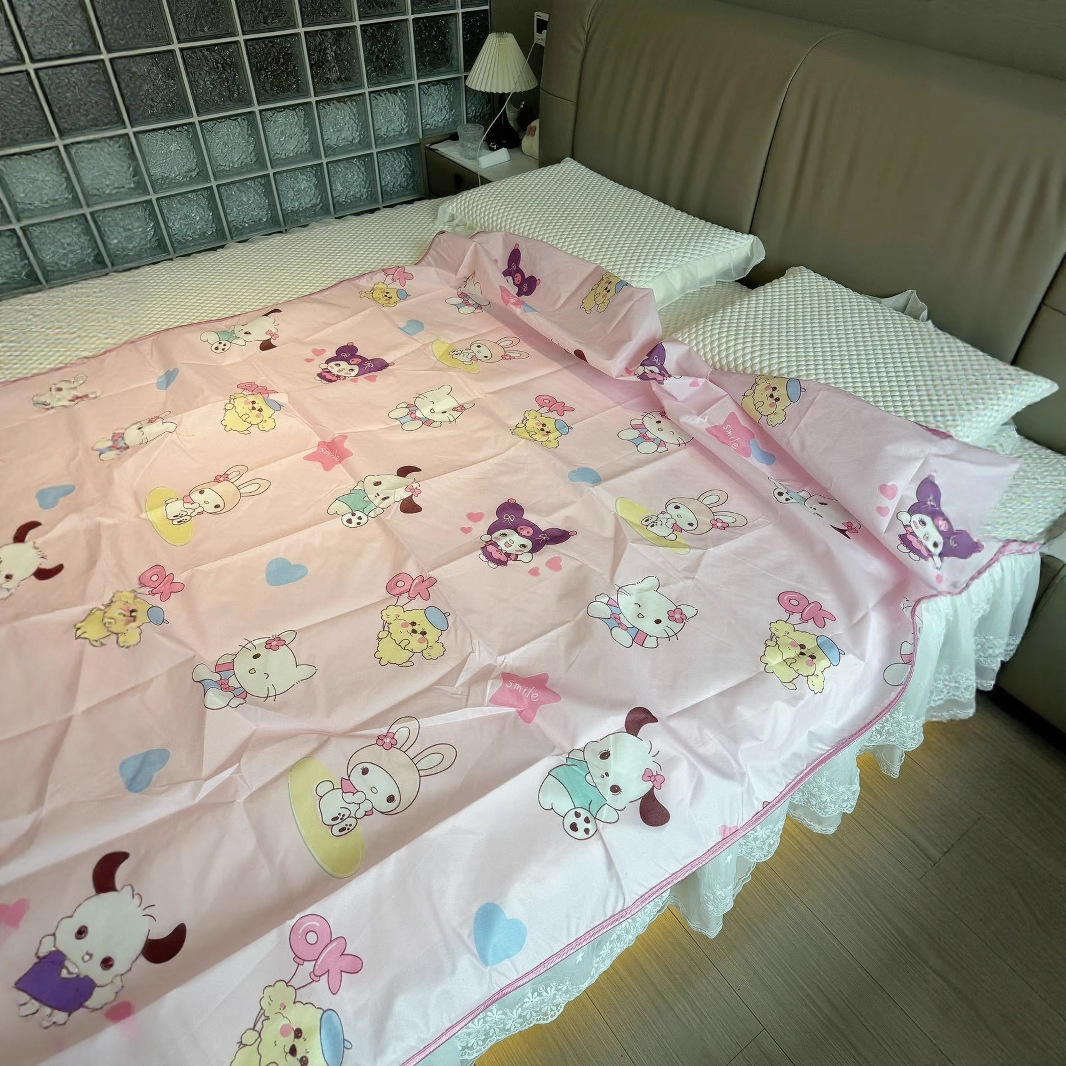 Clear Export Export Anpanman Waterproof Diaper Pad, Single and Double Waterproof Pad, Fixed Bed Cover, Fitted Sheet