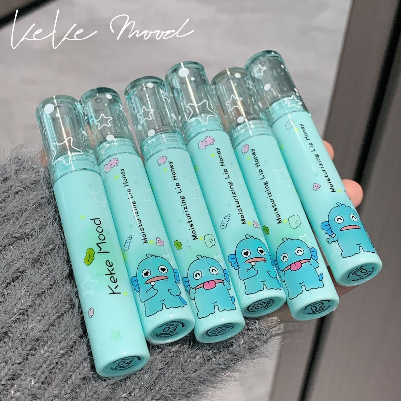 [9.9/3] KekeMood adorable clown fish lip glaze water-sensitive mirror glass pure want to show white plain GT