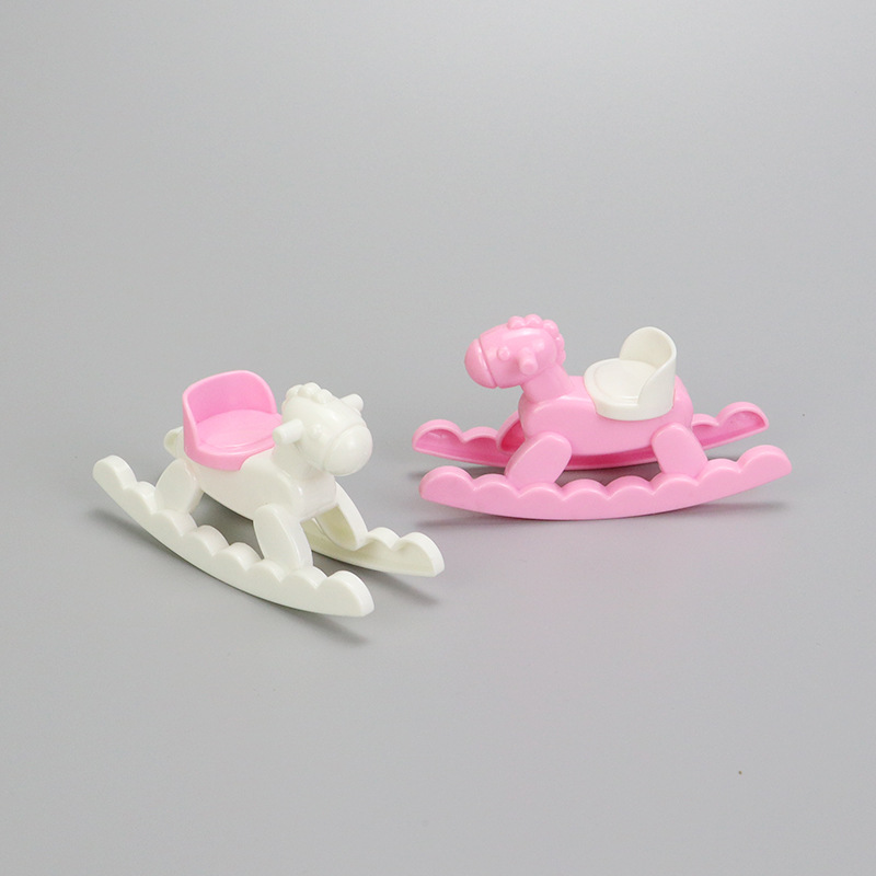 Japanese ins toy rocking horse cake three-dimensional swing horse party decoration dessert table plug-in
