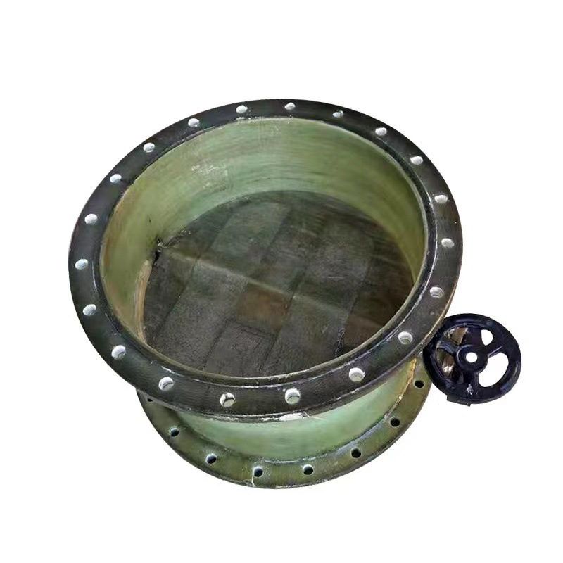 Glass fiber reinforced plastic air volume regulating air valve electric manual pneumatic air valve turbine flange connection ventilation butterfly valve