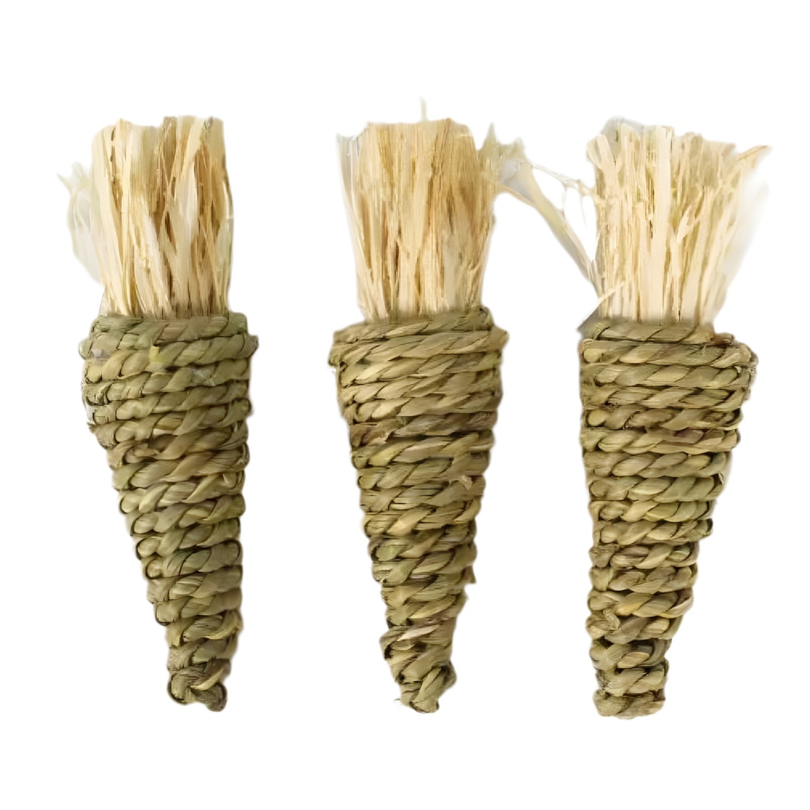 Natural Water Grass Radish Hand-Woven Radish Pet Teething Toy Hamster Rabbit Chinchilla Chewing Supplies to Relieve Boredom