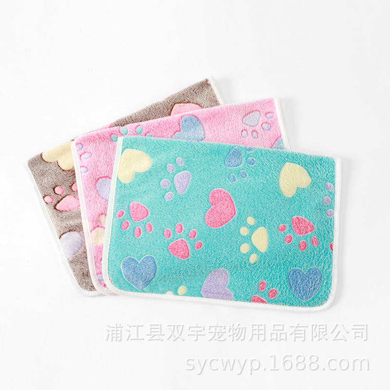 Four seasons blanket dog double-sided velvet blanket autumn and winter quilt warm blanket dog kennel mat cross-border pet supplies wholesale