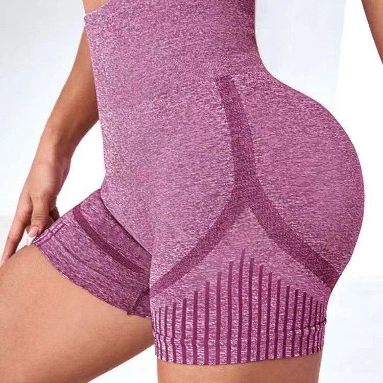 New cross-border yoga shorts high waist hip yoga pants running fitness pants yoga clothing sportswear three-part pants