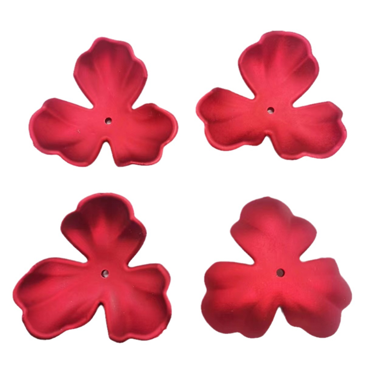 New Chinese Wedding Corsage Bride and Groom Wedding Accessories Red Three-petal Bead Flower diy Accessories