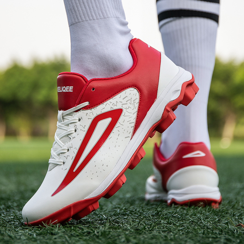 Men's Sports Tennis Shoes, Rugby Spikes, Adult Baseball Shoes, Competition Shoes, Non-Slip Synthetic Leather Upper, Breathable