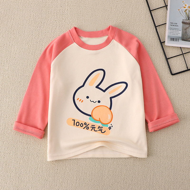 New Children's Base Shirt Long-sleeved Warm Single Top for Boys and Girls Spring and Autumn Winter Pullover Autumn Clothes Children's Clothing