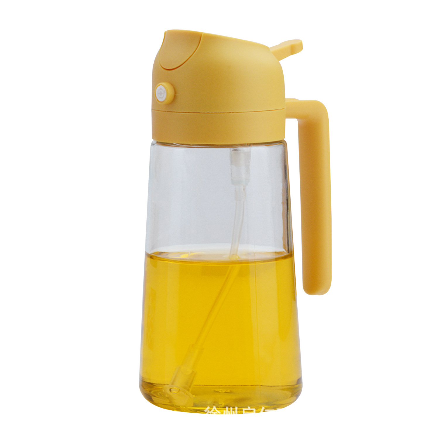 470ml Glass Spray Dual-purpose Oil Pot Household Large Capacity Oil Bottle Kitchen Press Type Unhung Oil Atomizing Oil Pot