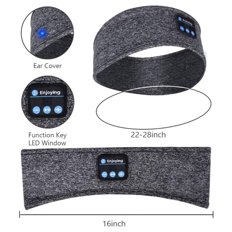 Bluetooth 5.0 music sleep eye mask detachable key body yoga sweat-absorbent headband outdoor running Bluetooth hair band