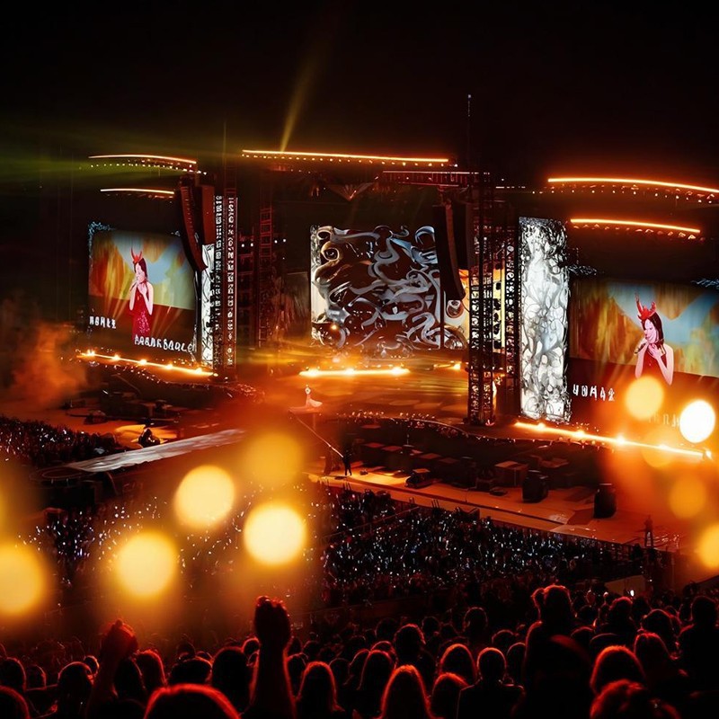 HD led stage rental screen outdoor wedding atmosphere performance P3.91LED full color mobile electronic display