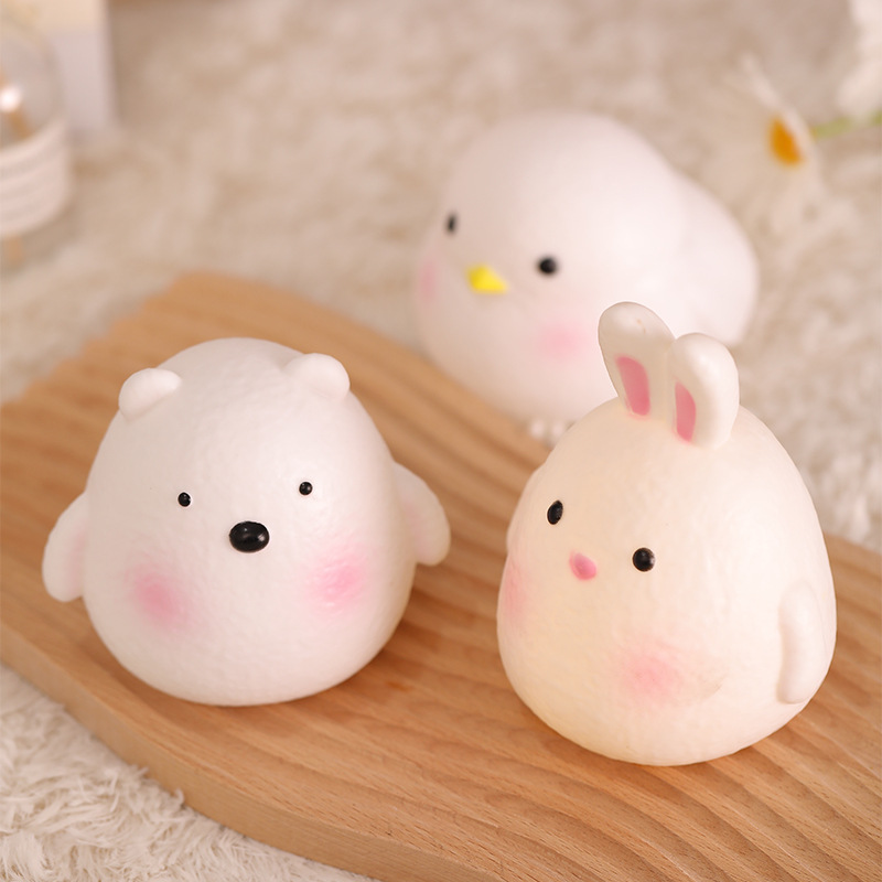 Creative new hot-selling cute cute night light bedside ornaments led vinyl night light animal Major League series