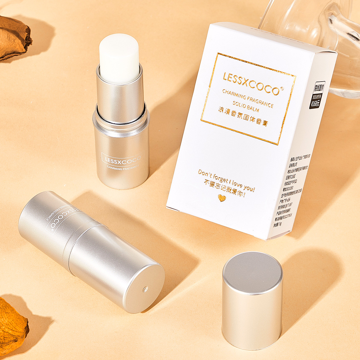 Lessxcoco Solid Balm Women's Romantic Balm Stick Light Fragrance Portable Fresh Body Balm