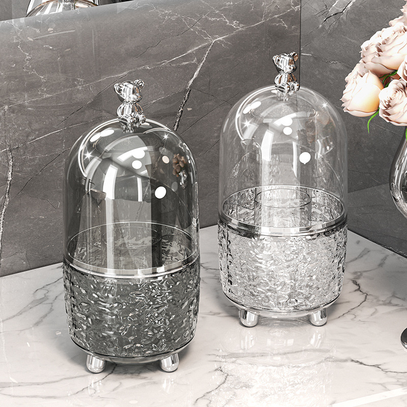 Ящик для хранения косметики премиум класса легкий роскошный вращающийся контейнер для хранения кистей для макияжа