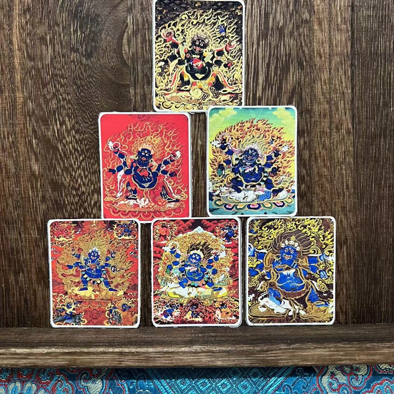 Tracing gold thangka painting half hand-painted big black day zakilam eight guardian painting core thangka special canvas wholesale