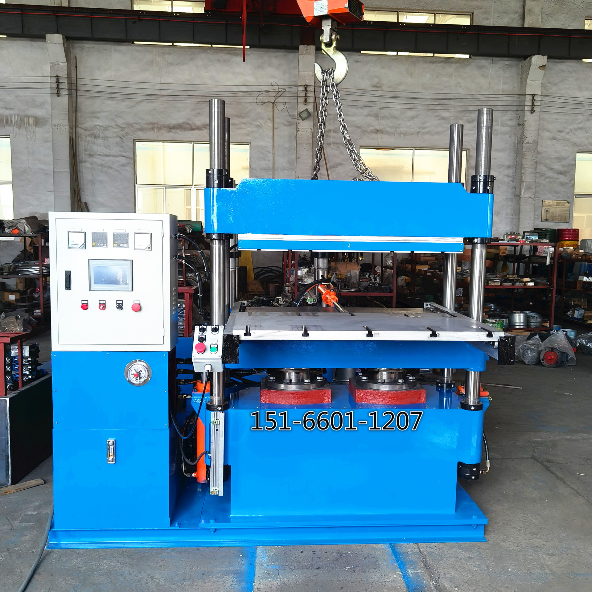 Butterfly Valve Hanging Rubber Hot Pressing Molding Machine 100t Double Cylinder Column Molding Machine Automatic Vulcanizing Machine