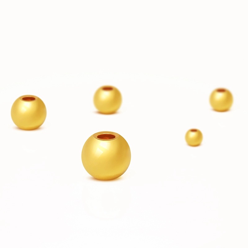 Shuibei Gold Foot Gold 999 Gold Beads 3D Broken Gold Hard Gold Glow Beads Spacer Beads Transfer Beads DIY Money Beads Six Words