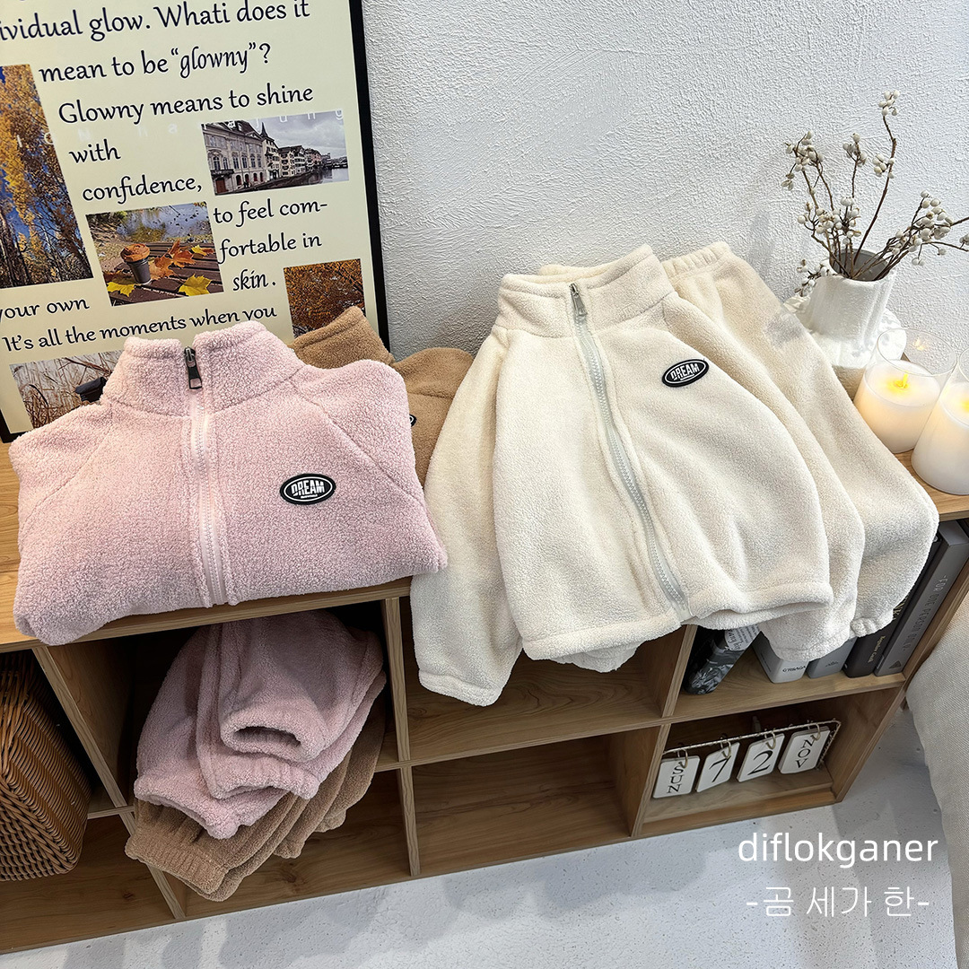 Новый детский двусторонний флисовый костюм, осенне-зимний, теплый свитер для мальчиков и девочек