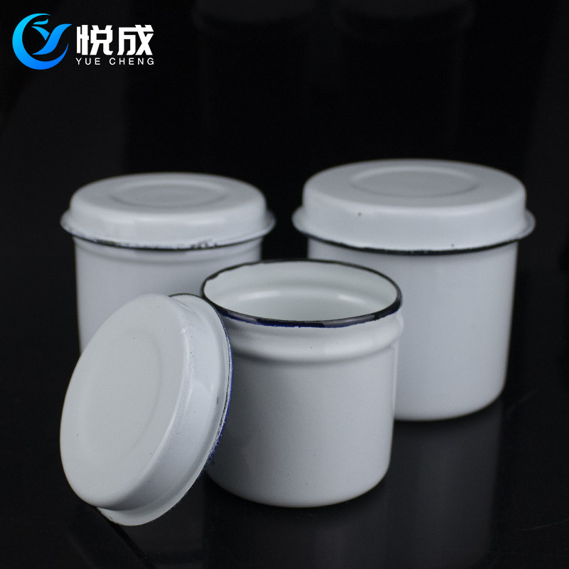 Laboratory Alcohol Disinfection Cotton Tank Disinfection Tank Enamel Ointment Tank with Lid Enamel Tank Enamel Ointment Tank