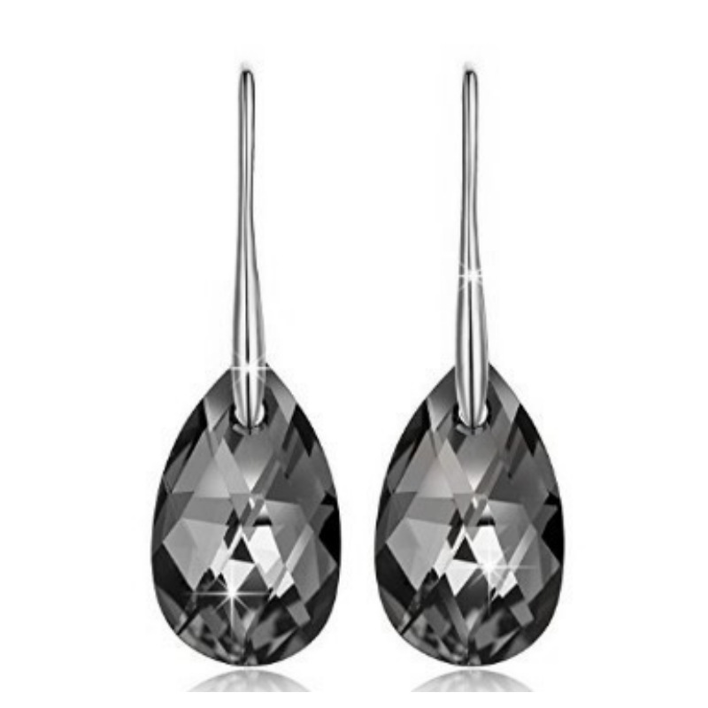 Прямые поставки завода, импортные австрийские кристаллы, серьги из 925 стерлингового серебра, каплевидные кристаллы