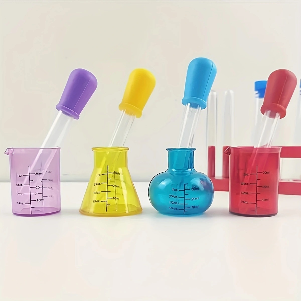 Cross-border education mini measuring cup teaching aid, plastic science experiment sensory DIY education color sensory science