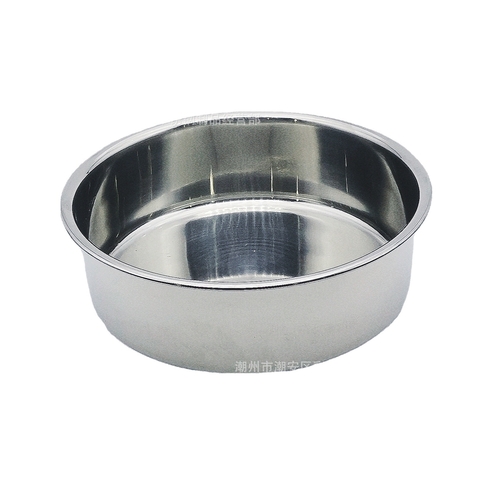 Wholesale 304 stainless steel pet inner bowl set melamine steel basin hanging cage steel bowl dog bowl square liner cat bowl dog Basin