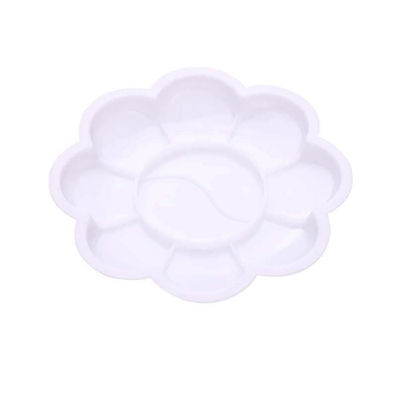 Wholesale color palette plastic plum disc art painting pigment acrylic watercolor palette base color palette