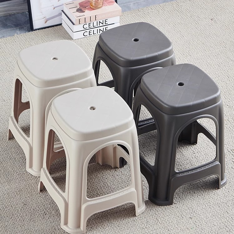 Утолщенный матовый пластиковый стул для дома, нордический, высокий, штабелируемый, нескользящий, стул для хранения в гостиной, утолщенный