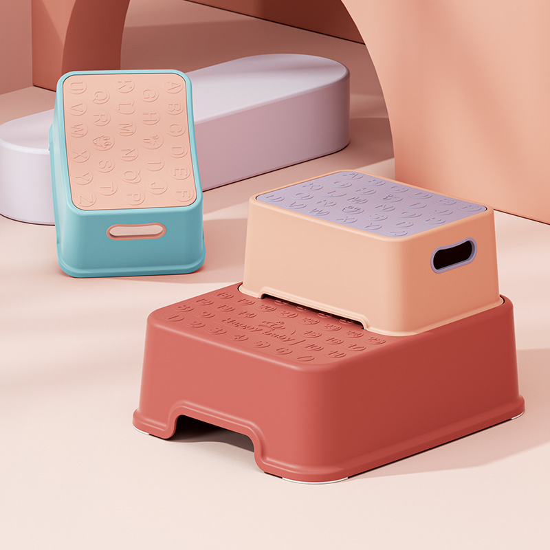 Manufacturer Wholesale Children's Foot Stool Baby Foot Stool Small Bench Hand Washing Step Face Wash Non-Slip Foot Stool
