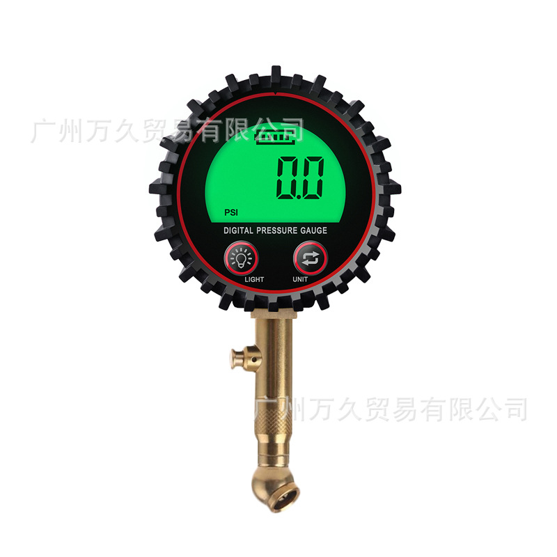 Tire digital display pressure gauge test gauge tire monitoring gauge large screen display fast pressure measurement can deflate French bicycle test