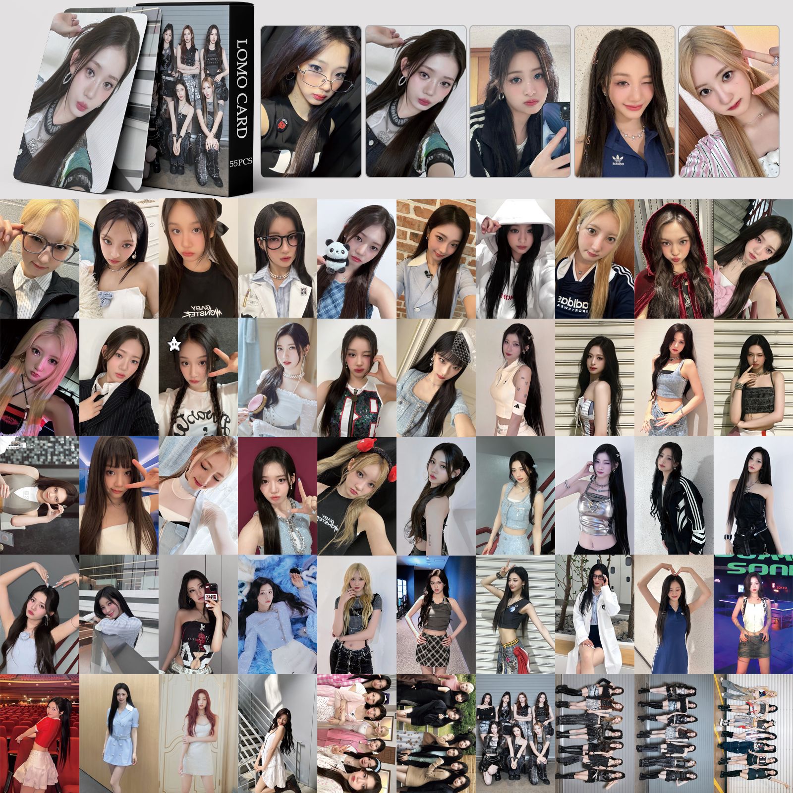 55 Pieces of Babymonster Small Cards in Stock Shenxia Blue Ahyeon