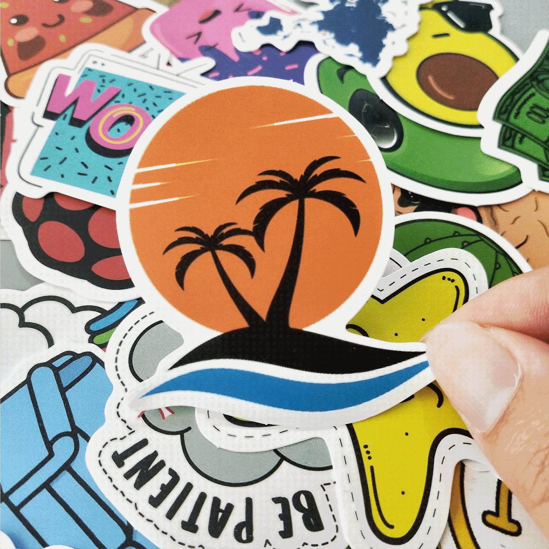 Personalized graffiti sticker dingz sticker logo printing sticker advertising transparent pvc label two-dimensional code