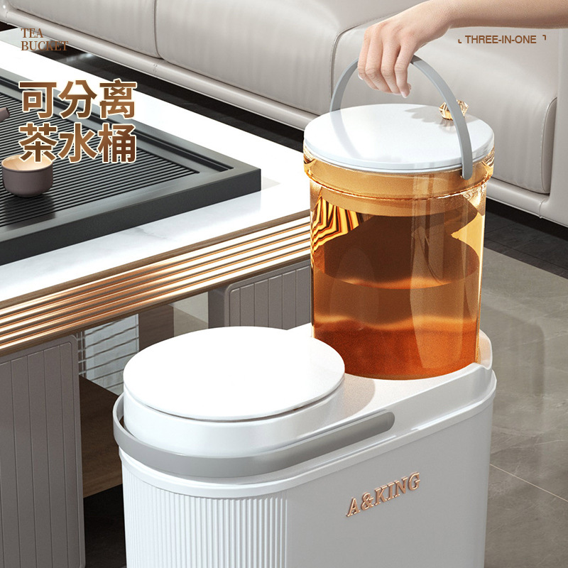 Household wet and dry separation trash can wholesale tea residue filter trash can Household Office tea bucket waste bucket