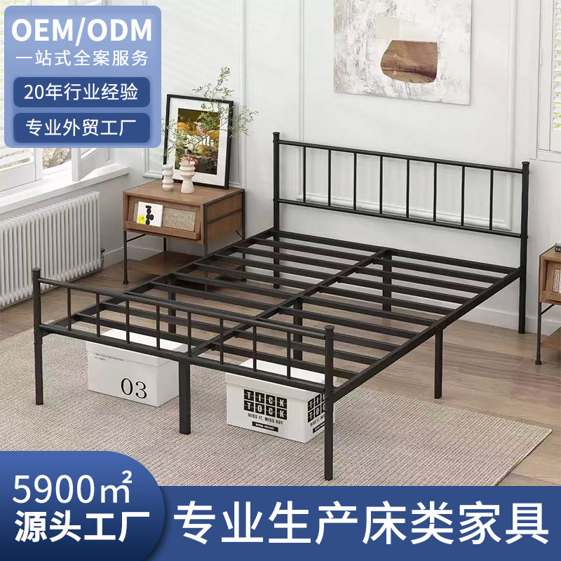 Утолщенная и усиленная железная кровать, без шума, без формальдегида, с закругленными углами