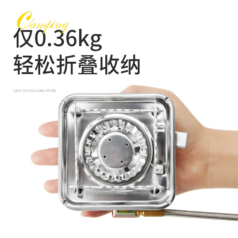 Card Stove Outdoor Stove Folding Gas Stove Outdoor Camping Cooker Portable Water Boiling Tea Stove Head Gas Stove