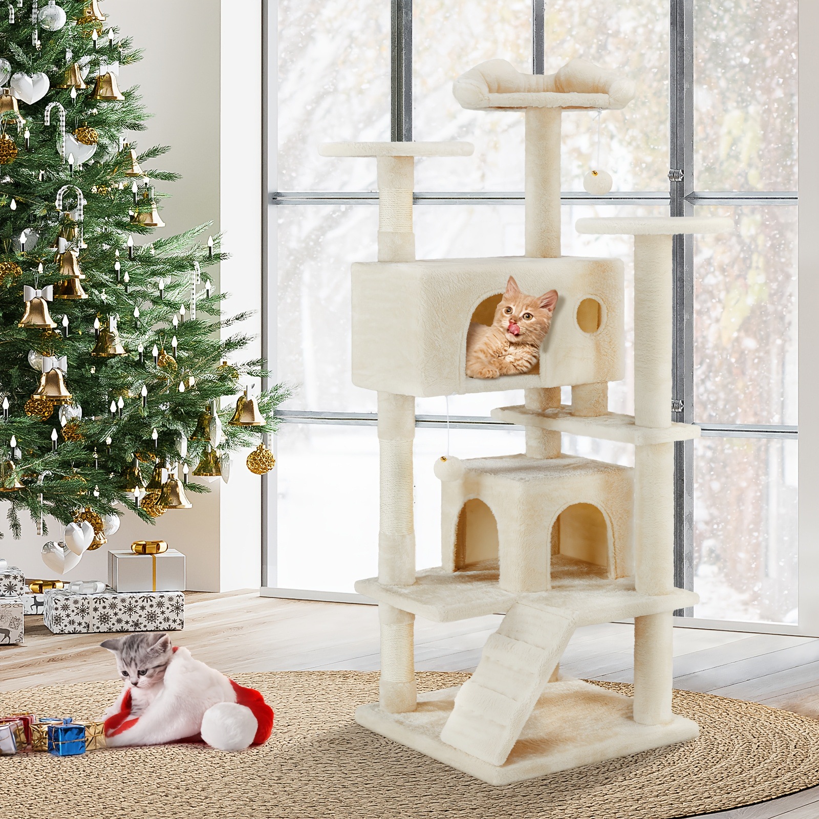 2025 New Cross-Border Dropshipping 54 Multi-Layer Cat Scratching Tree, with Scratching Post Climbing Device Cross-Border Dropshipping