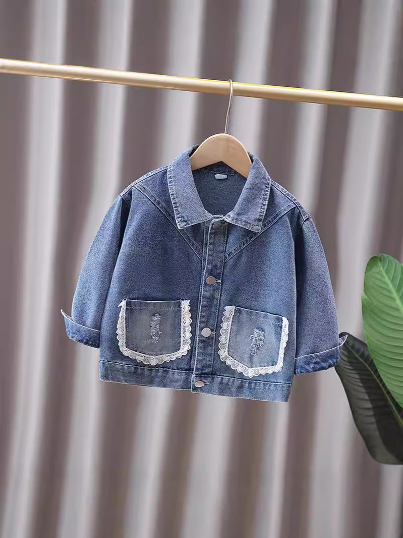 Girl's Little Rabbit Denim Coat Autumn 2025 New Fashionable Children's Baby Autumn Loosen Coat