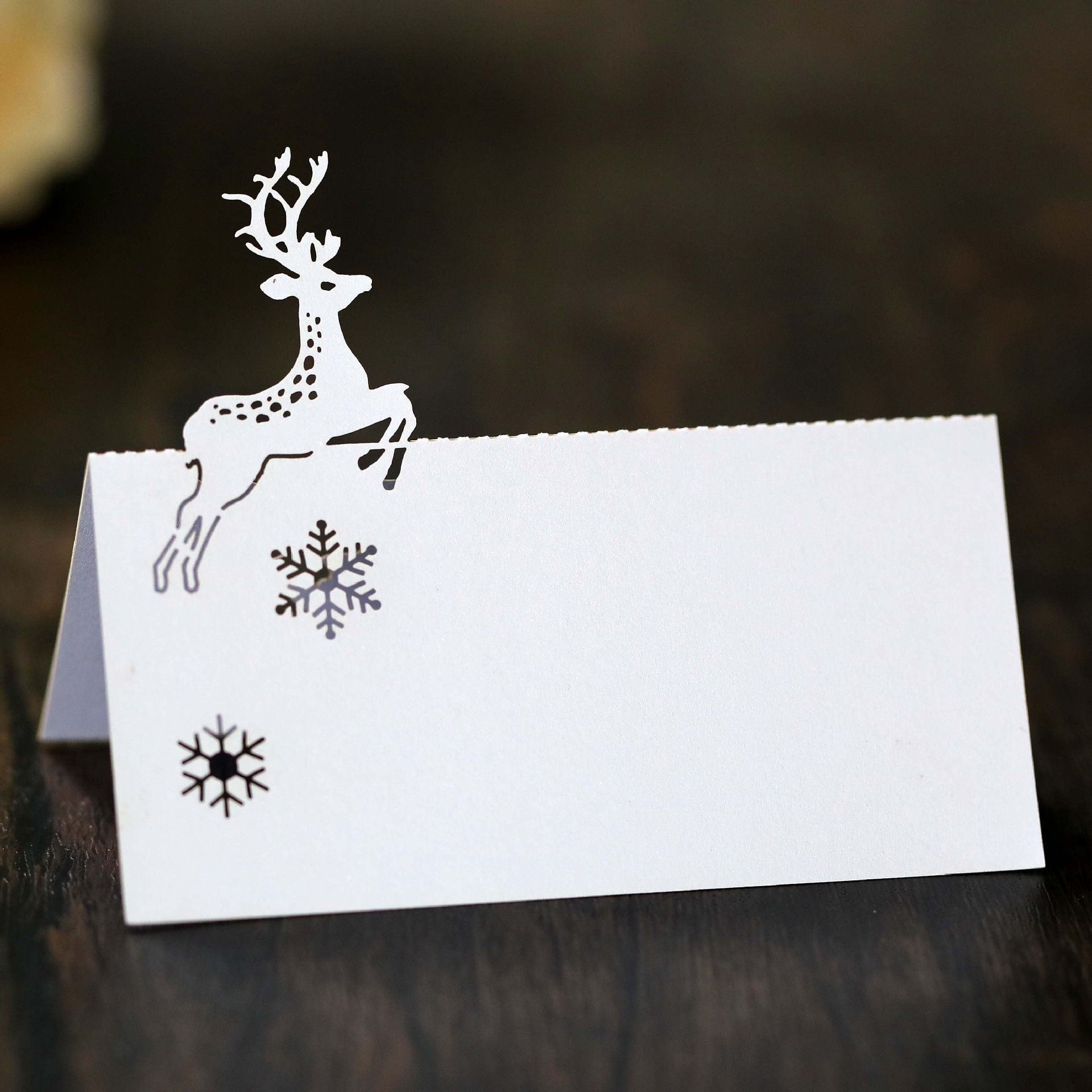 Лазерная карточка с оленем, праздничная карточка, оптовая продажа