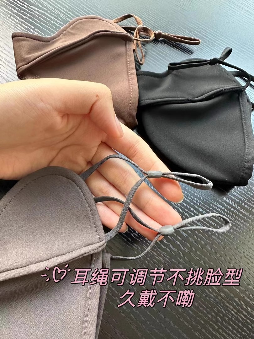 Warm mask autumn and winter women's high-looking windproof cold riding eye protection angle 5D three-dimensional breathable fleece-lined Fishbone mask